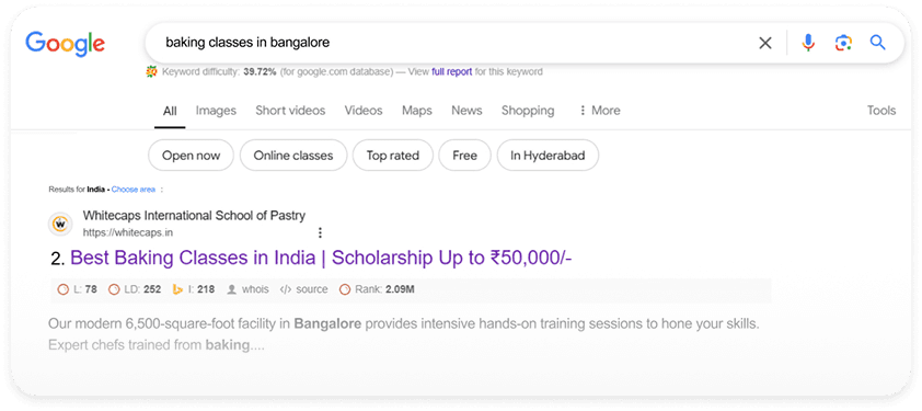 SEO screenshot two